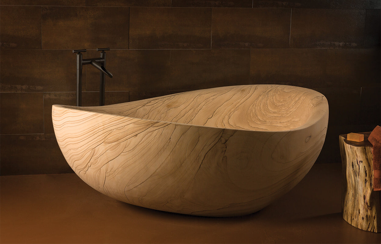 Papillon Bathtub in sandstone