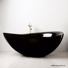 Stone Forest free standing  Papillon Bathtub in polished black granite