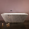 Custom Rubix Bathtub in Carrara Marble