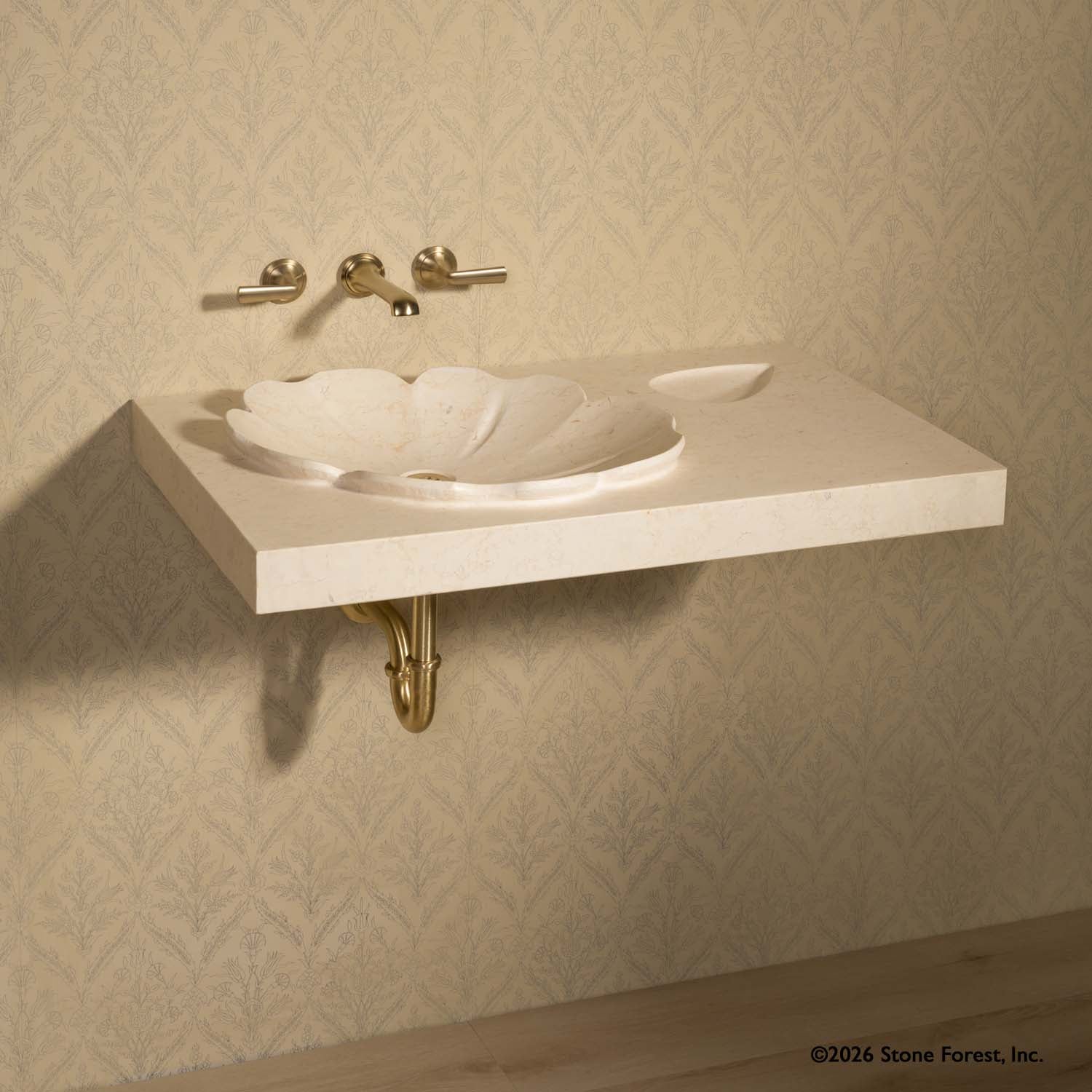 Sakura Vanity wall hung angle