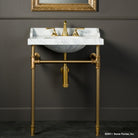 Vintage Washbasin Bath Sink with back splash in carrara marble
