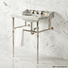 Vintage Washbasin Bath Sink carrara marble with matching back splash