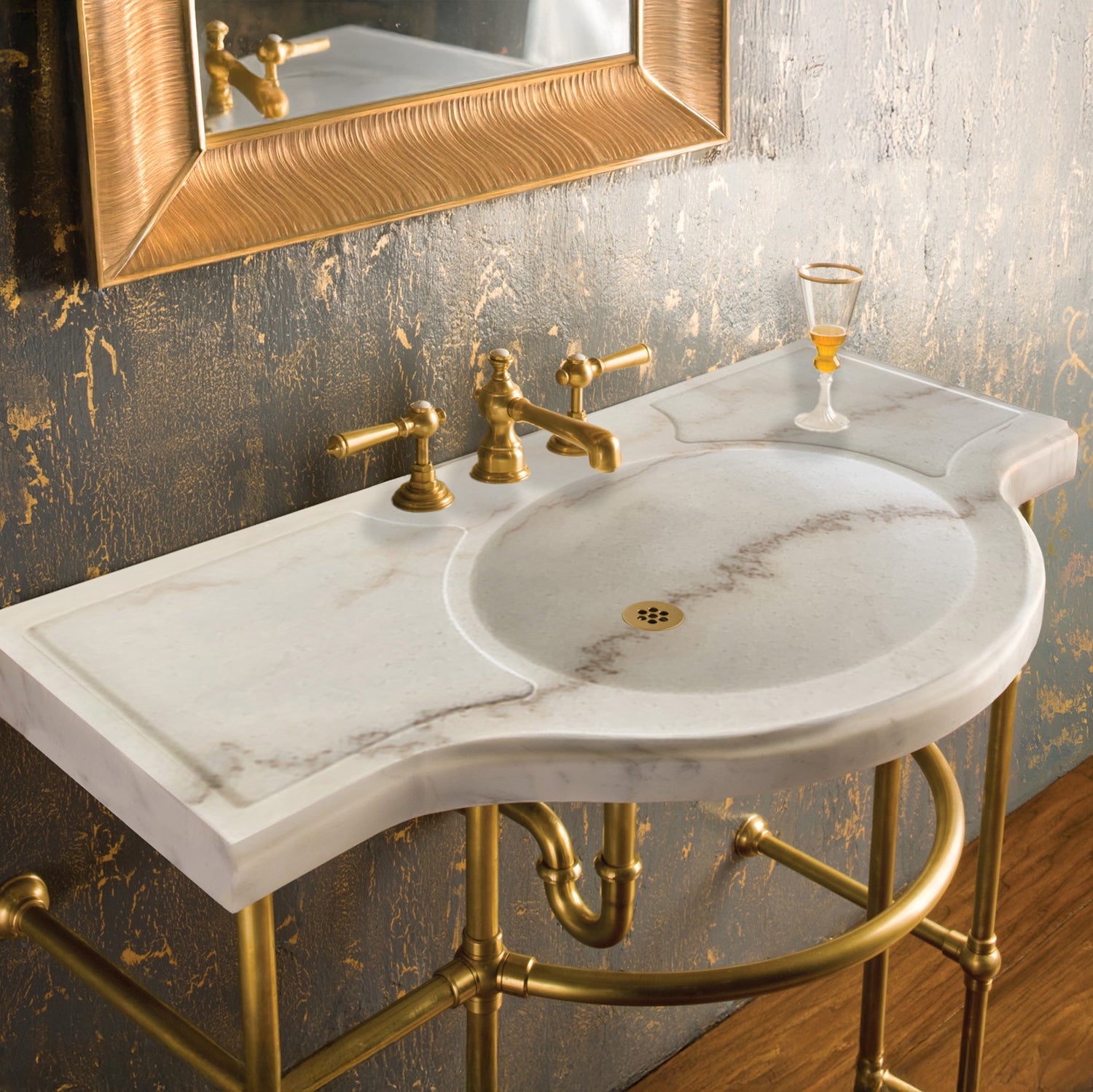 Renaissance Vanity Sink Luna Bianca Marble