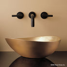 16.25"w x 11.25"d x 5.5"h  Golden Bronze Papillon Vessel Bath Sink