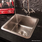 brushed stainless steel bar sink