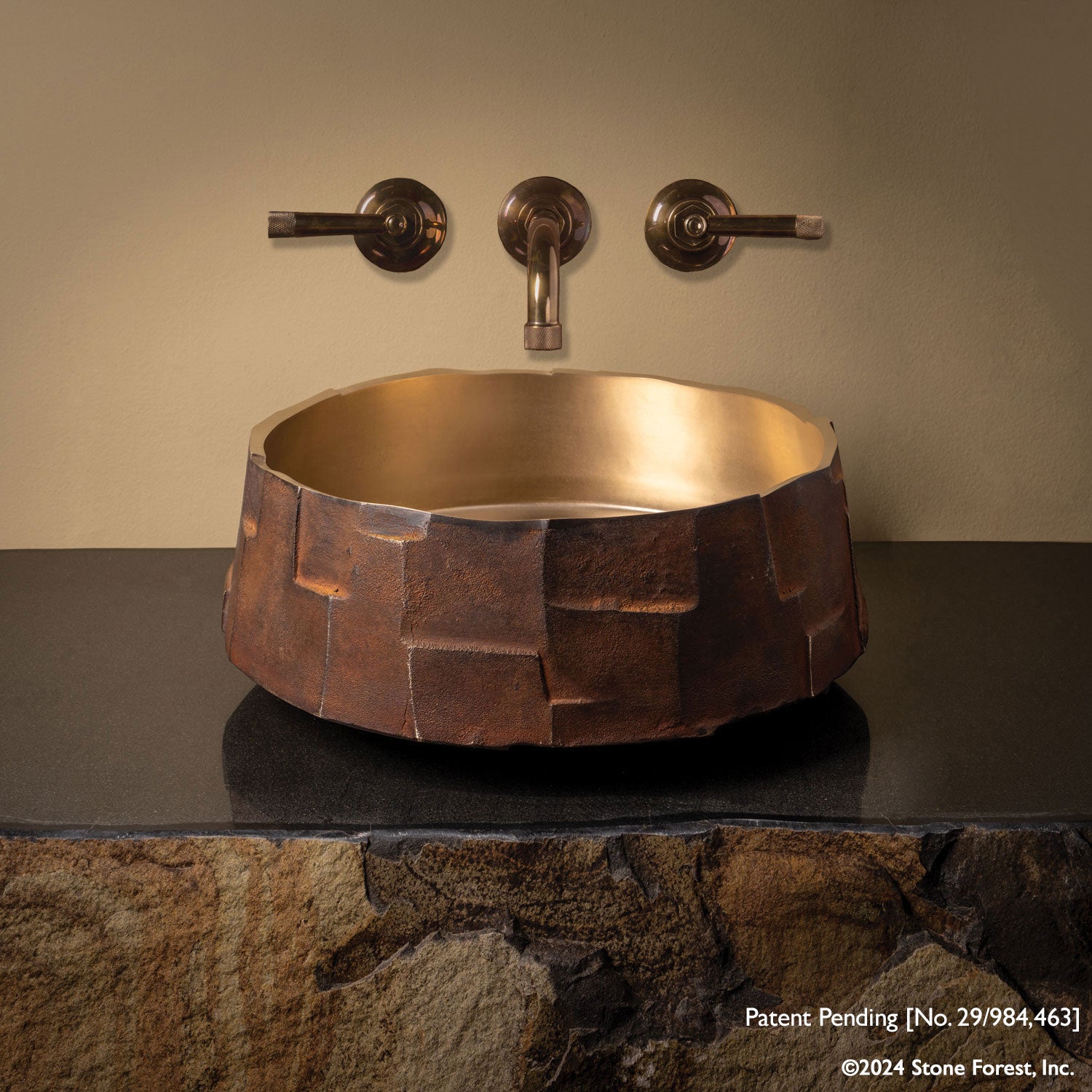 Bronze Edo Vessel Sink with Faucet
