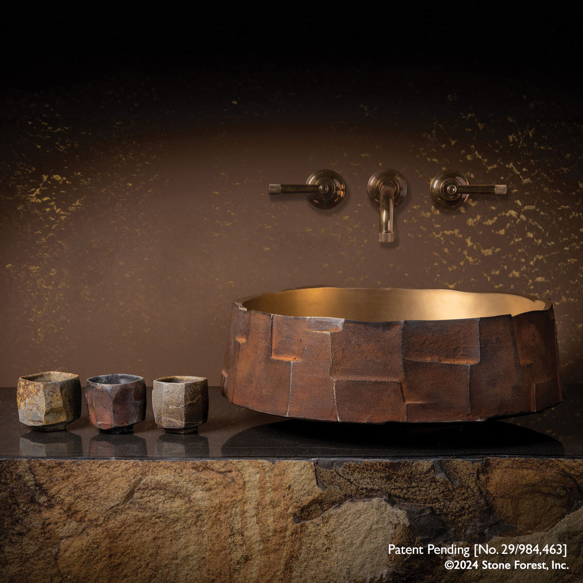 Bronze Edo Vessel Sink with Faucet image 3 of 3