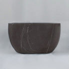 Custom Soaking Tub for Two in honed Marquina Taupe Marble