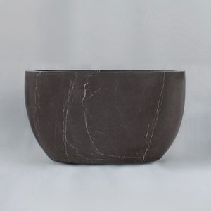 Custom Soaking Tub for Two in Marquina Taupe Marble image 1 of 3