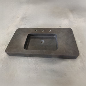 Custom Terra Sink in Antique Gray Limestone image 1 of 2