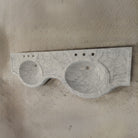 A white Carrara marble double renaissance.