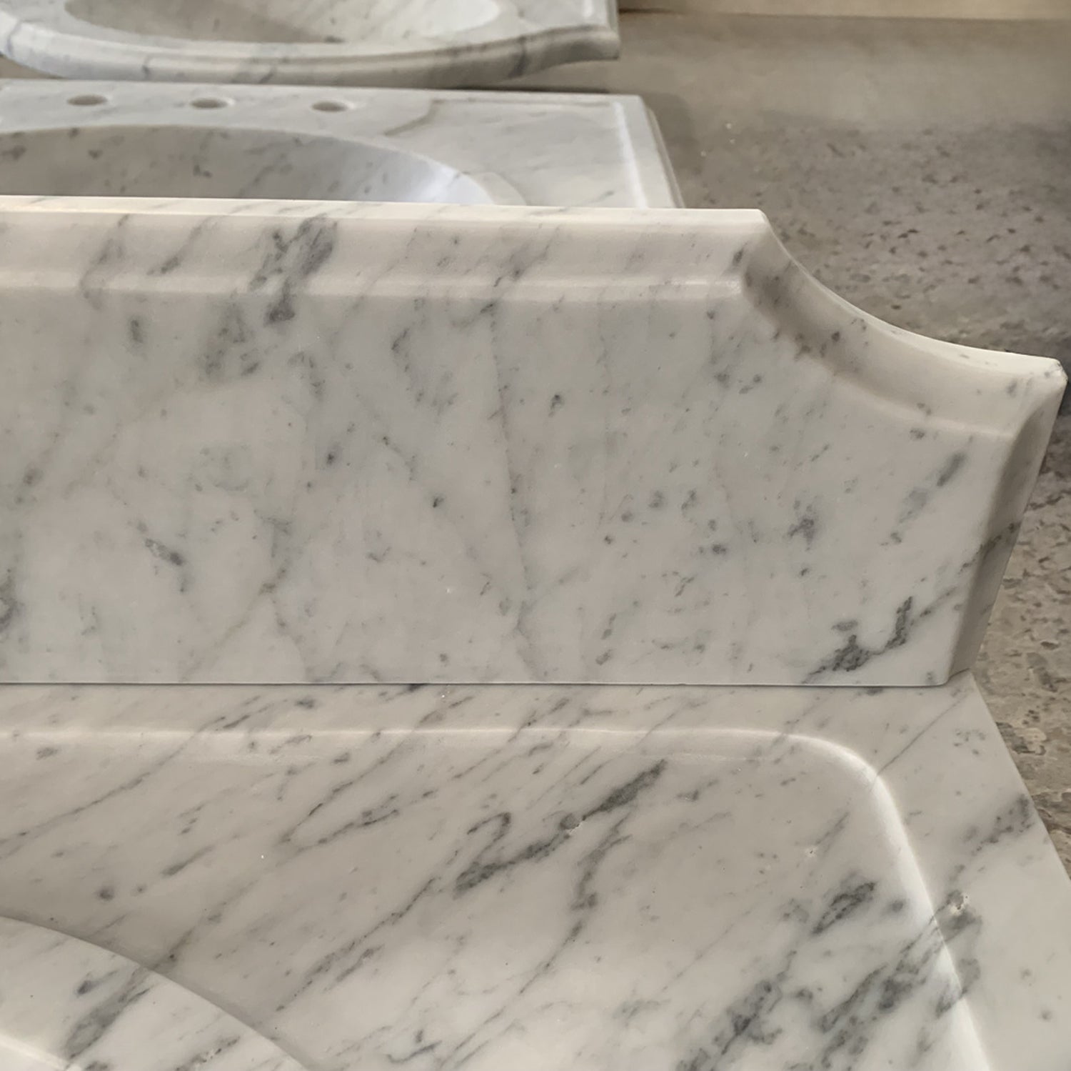 Detail of stone backsplash