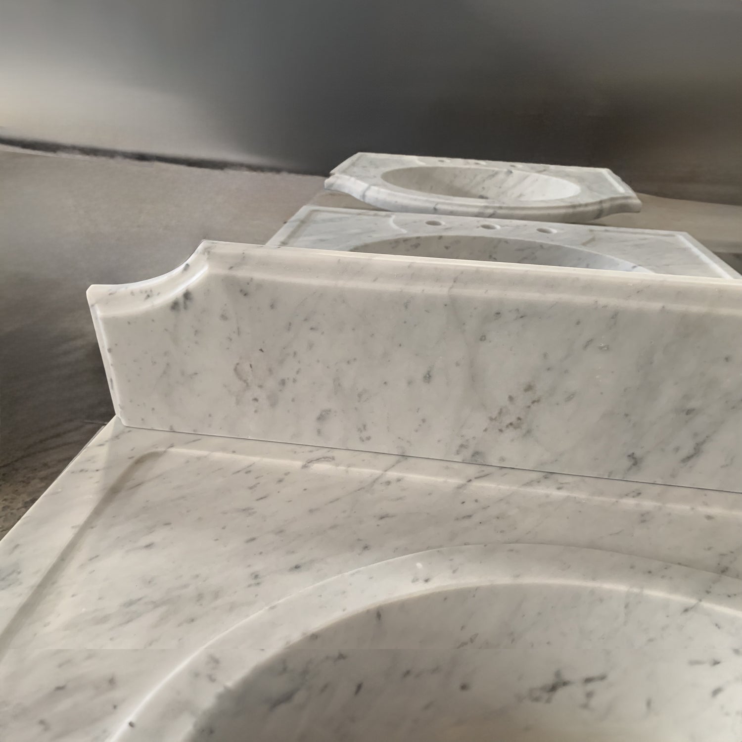 Detail of stone backsplash