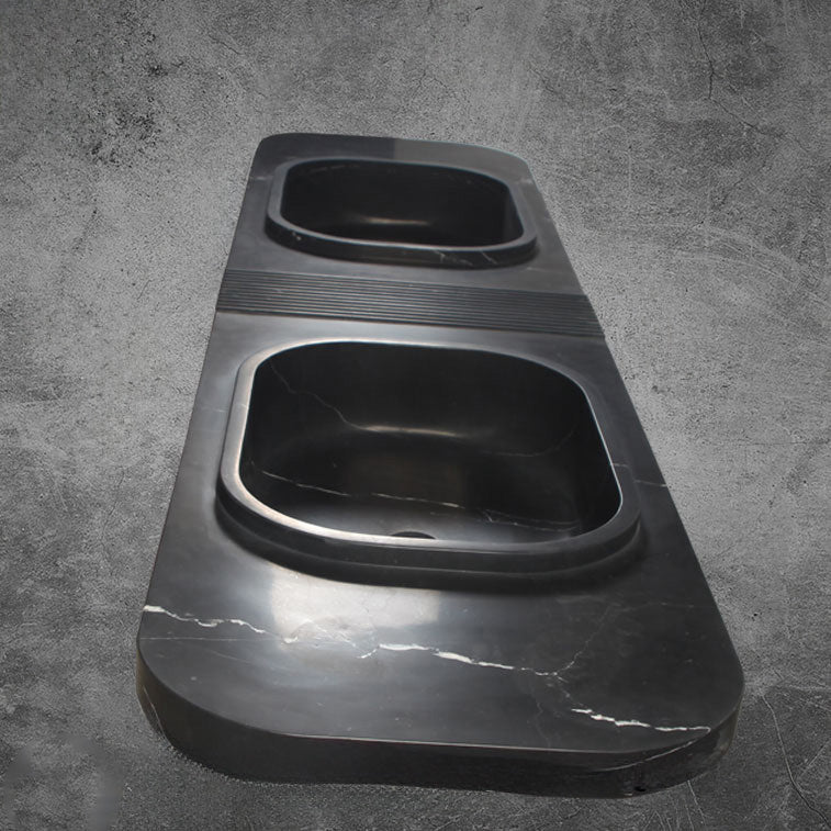 Custom Vanity Top in black granite image 2 of 3