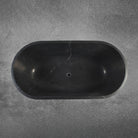 Black Marble freestanding bathtub top view
