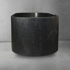 Black Marble freestanding bathtub end view