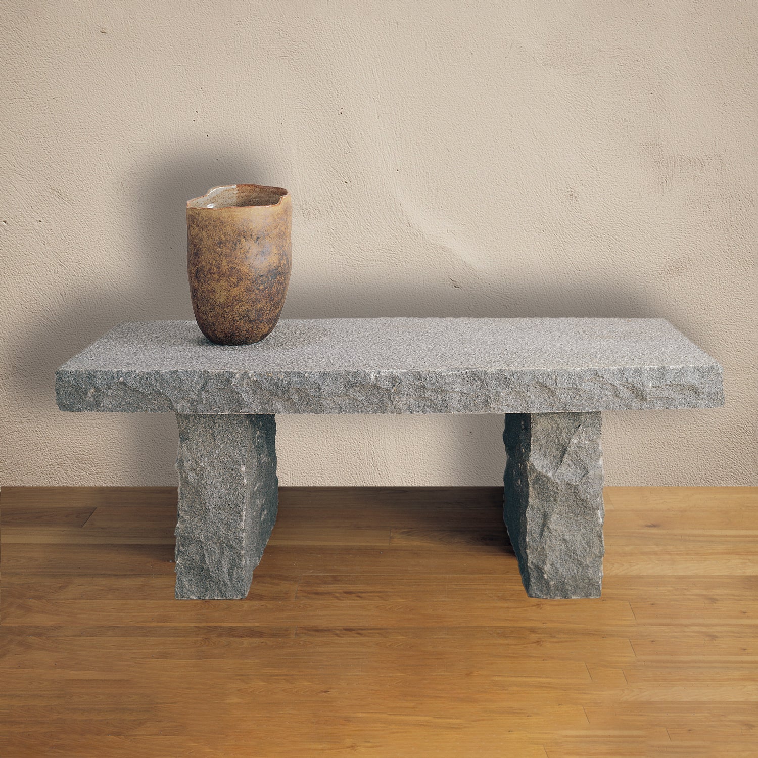 Gray Granite traditional bench
