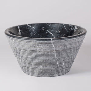 Stone Forest Cono Vessel Sink carved from Nero Marquina image 1 of 3