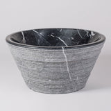 Cono Vessel Sink in Nero Marquina Marble