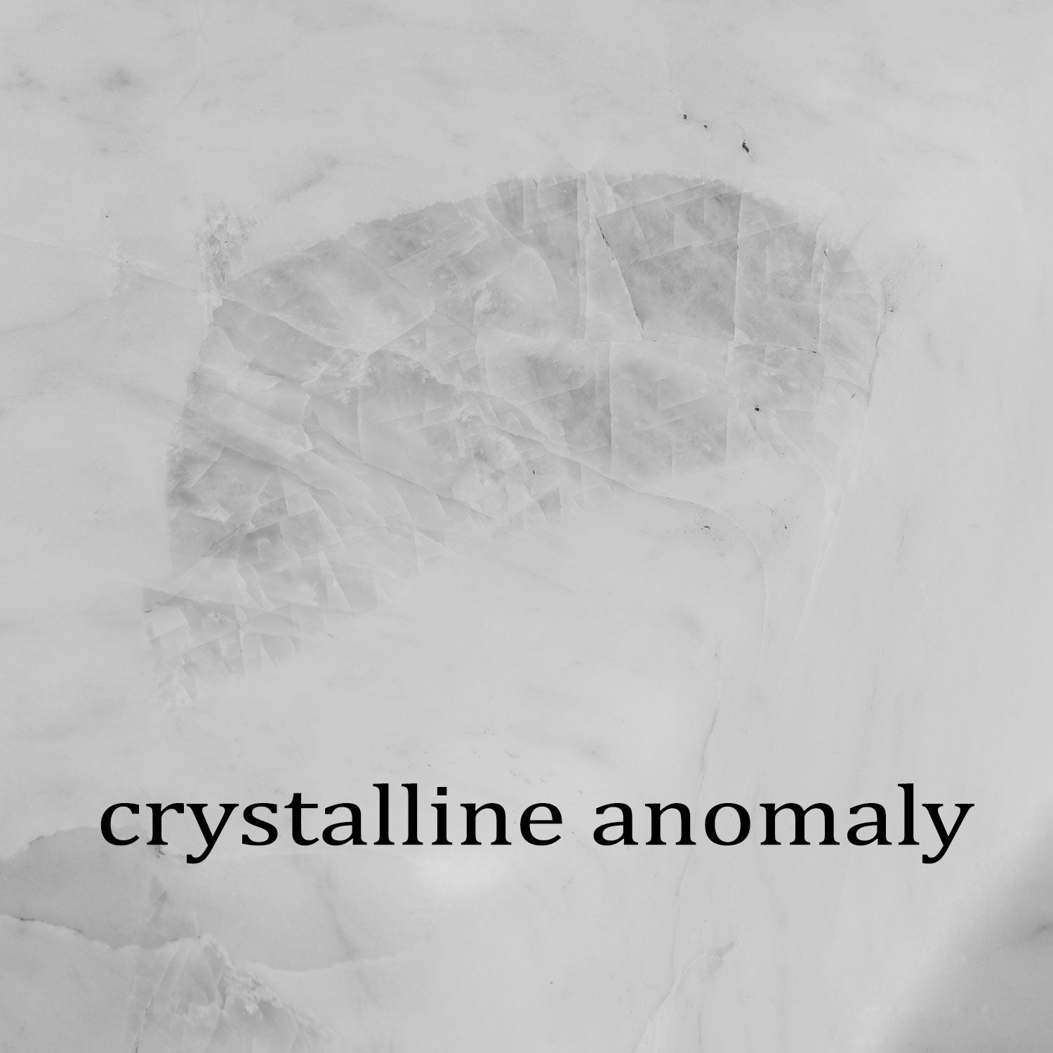 Carrara marble sample showing common crystalline anomaly