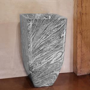 Custom Pedestal Sink carved from cumulo granite image 1 of 1