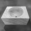 Custom Rectangle Sink in Carrara Marble