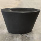 Custom Infinity Pedestal Sink in honed black granite