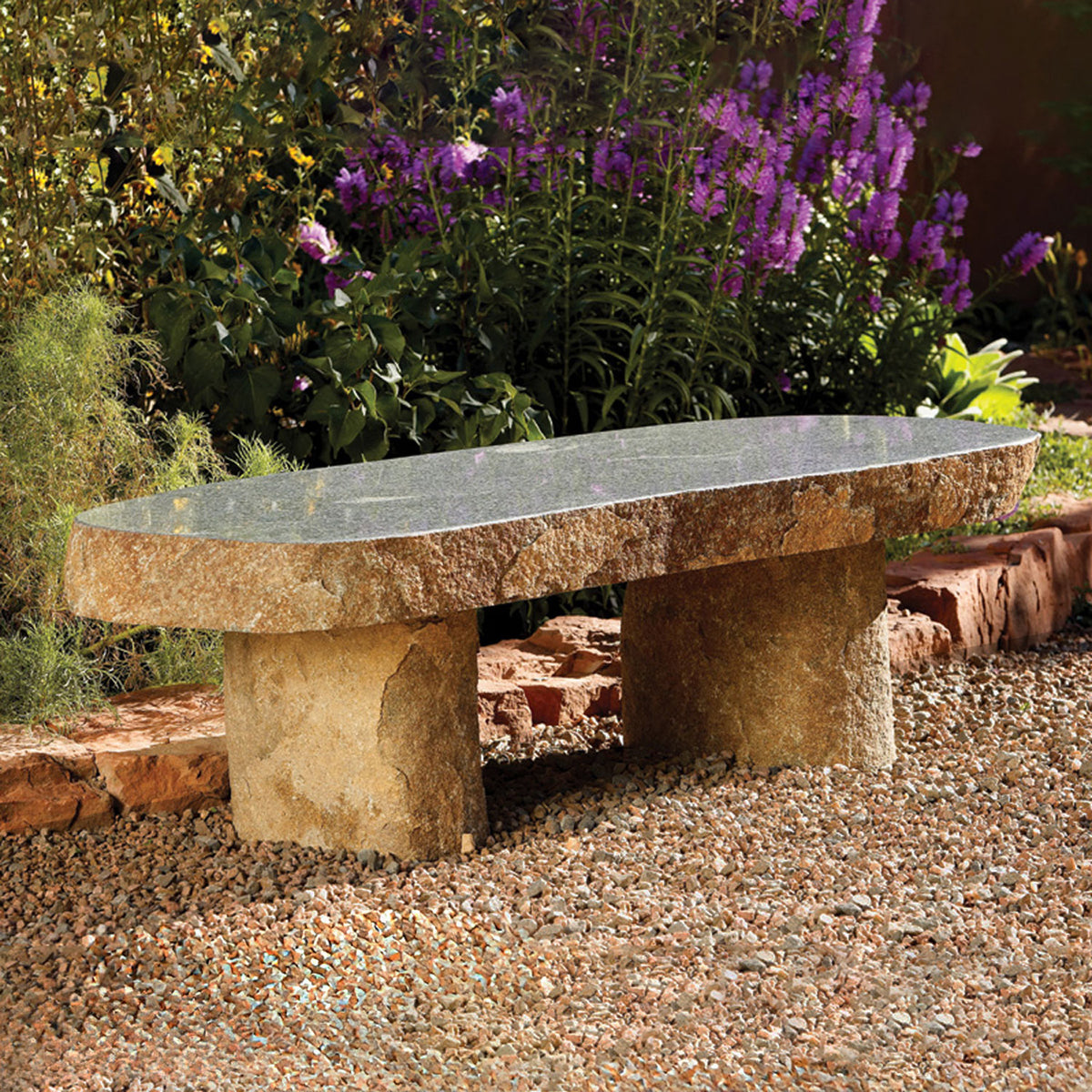 Gray Granite Natural Boulder Bench image 1 of 1