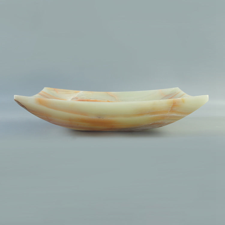 Square Onyx Zen Vessel Bath sink with a polished finish