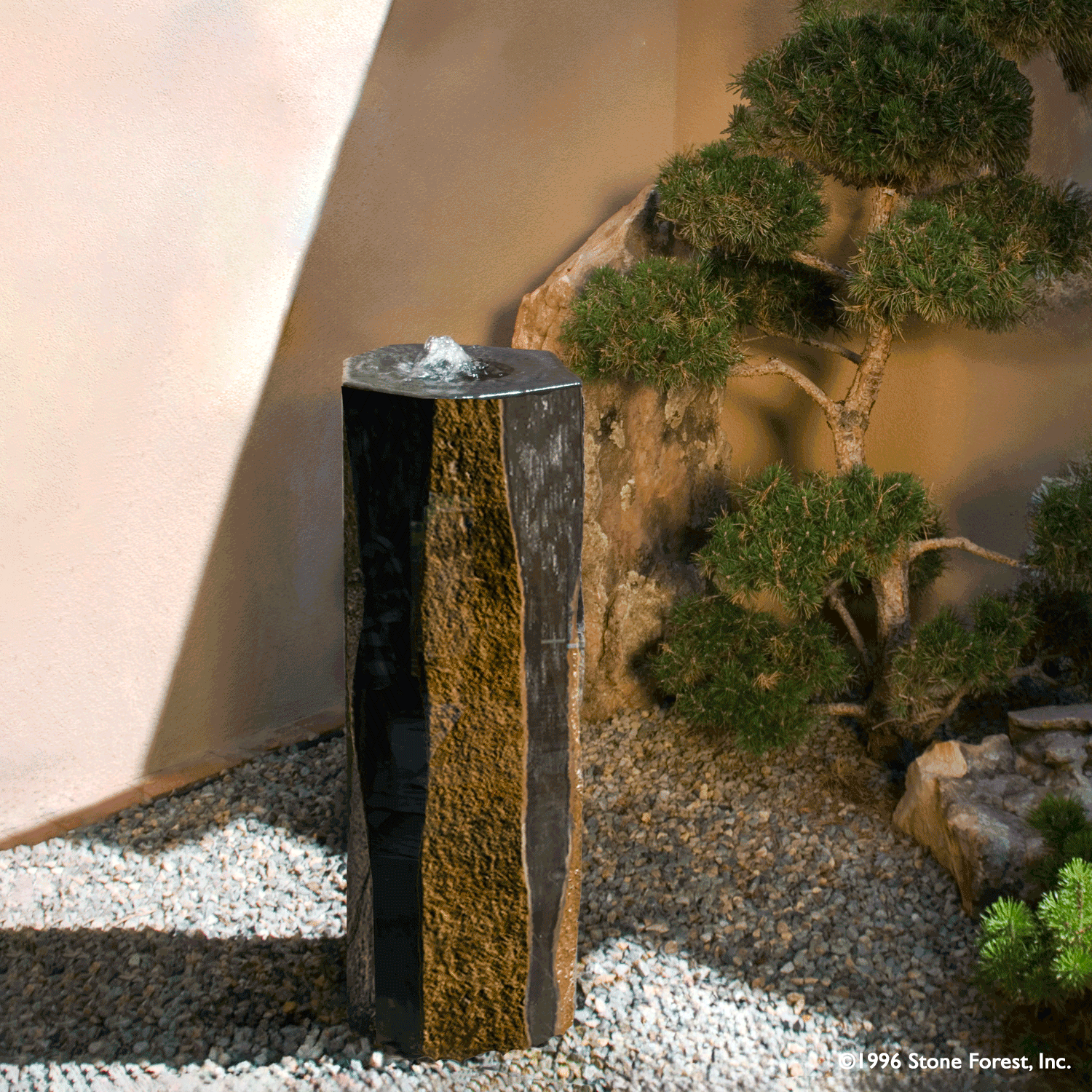 Basalt Column Fountain 39"h
