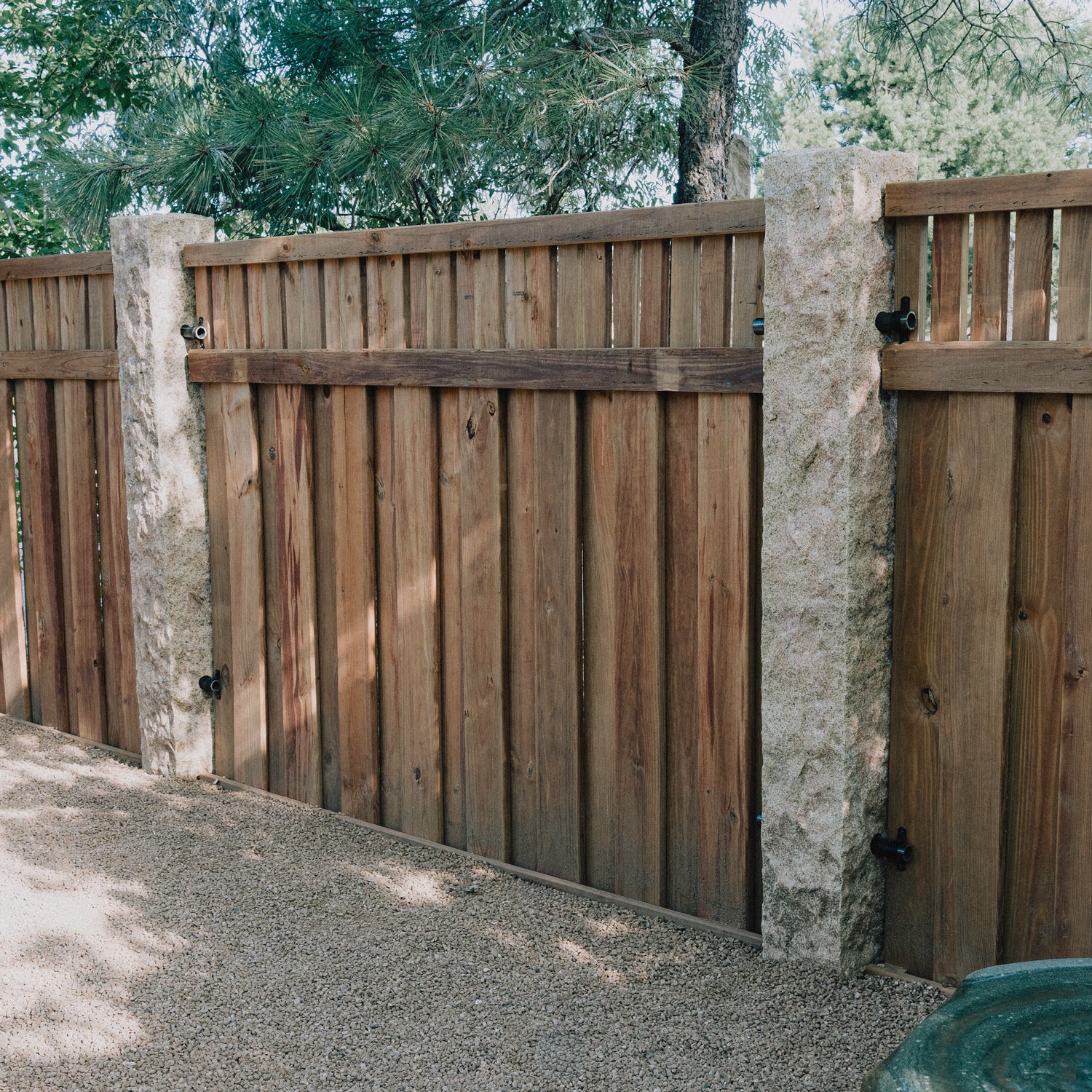 Rough Plinths shown as fence posts