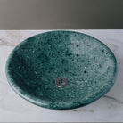 self-rimming lavatory sink in Forest GreenMarble