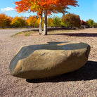 Large stone sculpture, perspective view