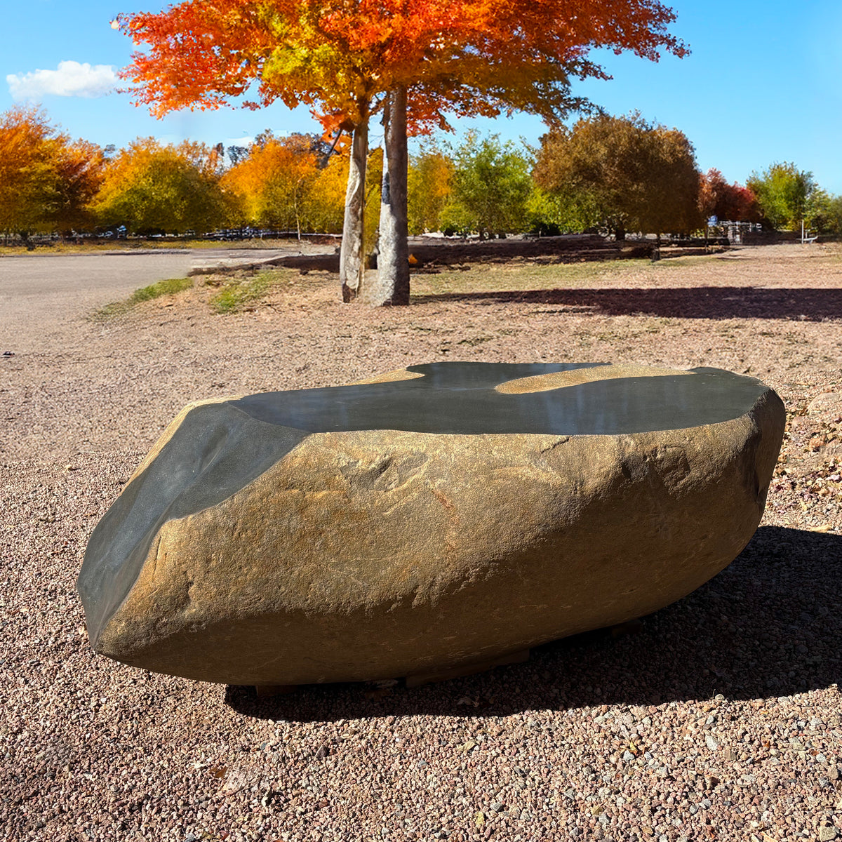 Large stone sculpture, perspective view image 1 of 3