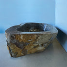 Natural stone bathub end view