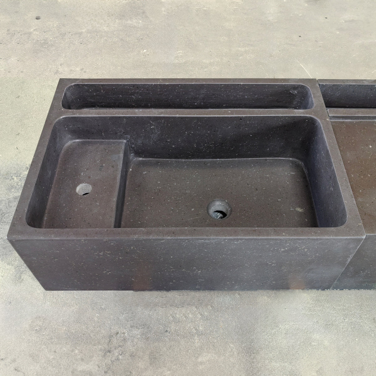 Custom Three Piece Vanity Sink in Noce Basalt image 3 of 3