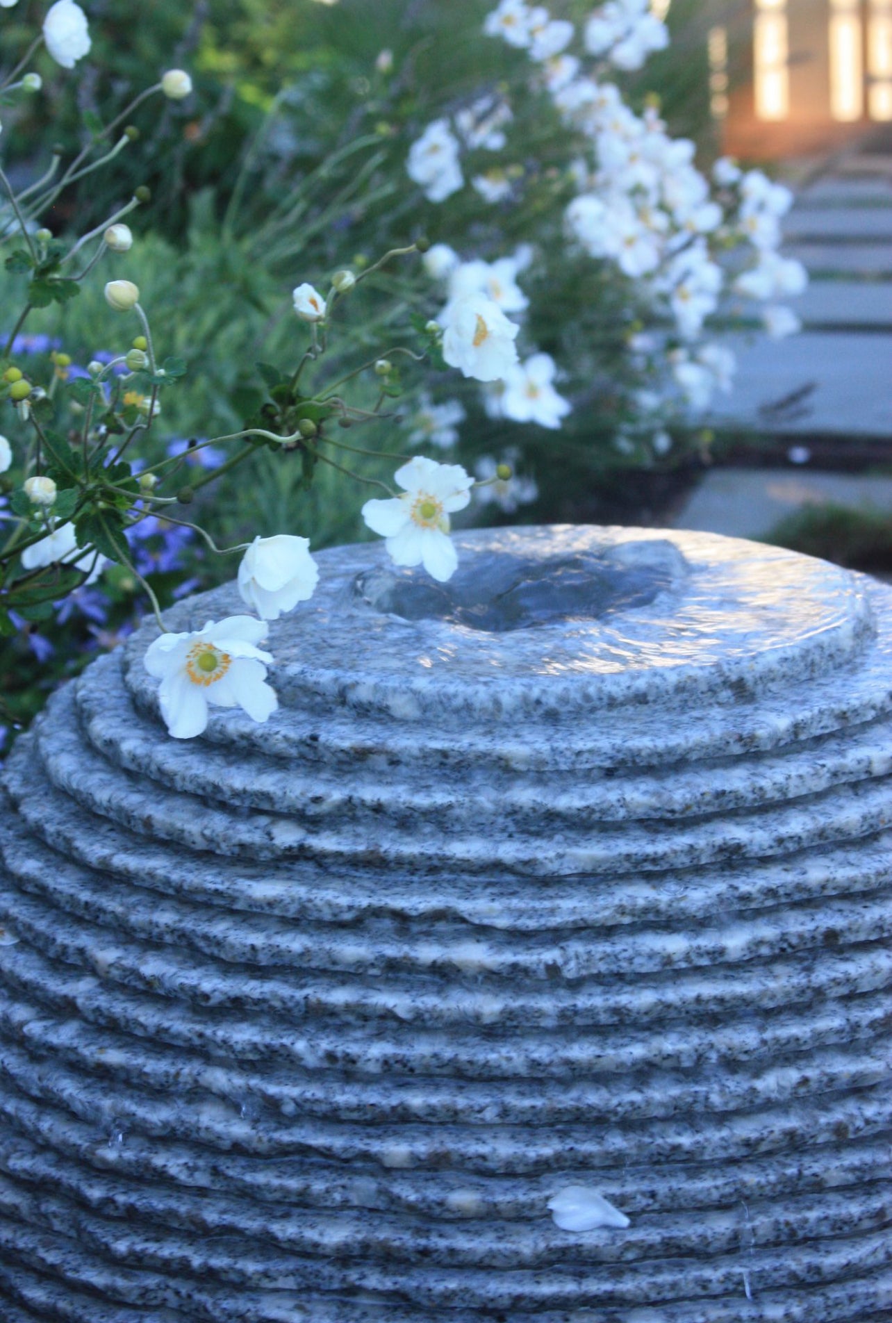 Detail of Granite Ribbed Sphere