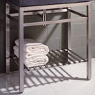 31.5 " wide Stainless Steel Vanity with Shelf