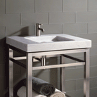 31.5" wide x 20" deep x 3" thick Slab Vanity Bath Sink carved from a solid block of carrara marble