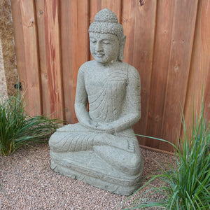 Sitting Buddha in Verde Basalt image 2 of 2