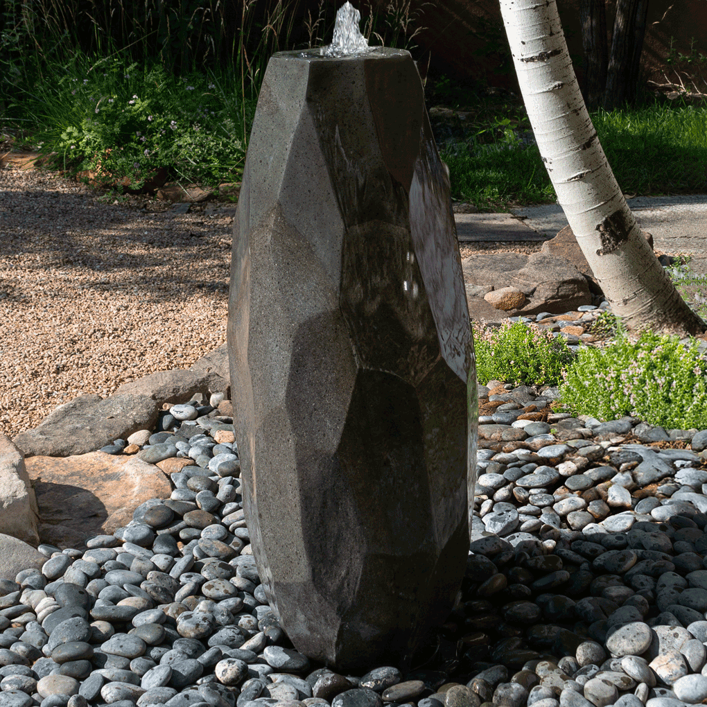 Lithic Fountain carved from andesite