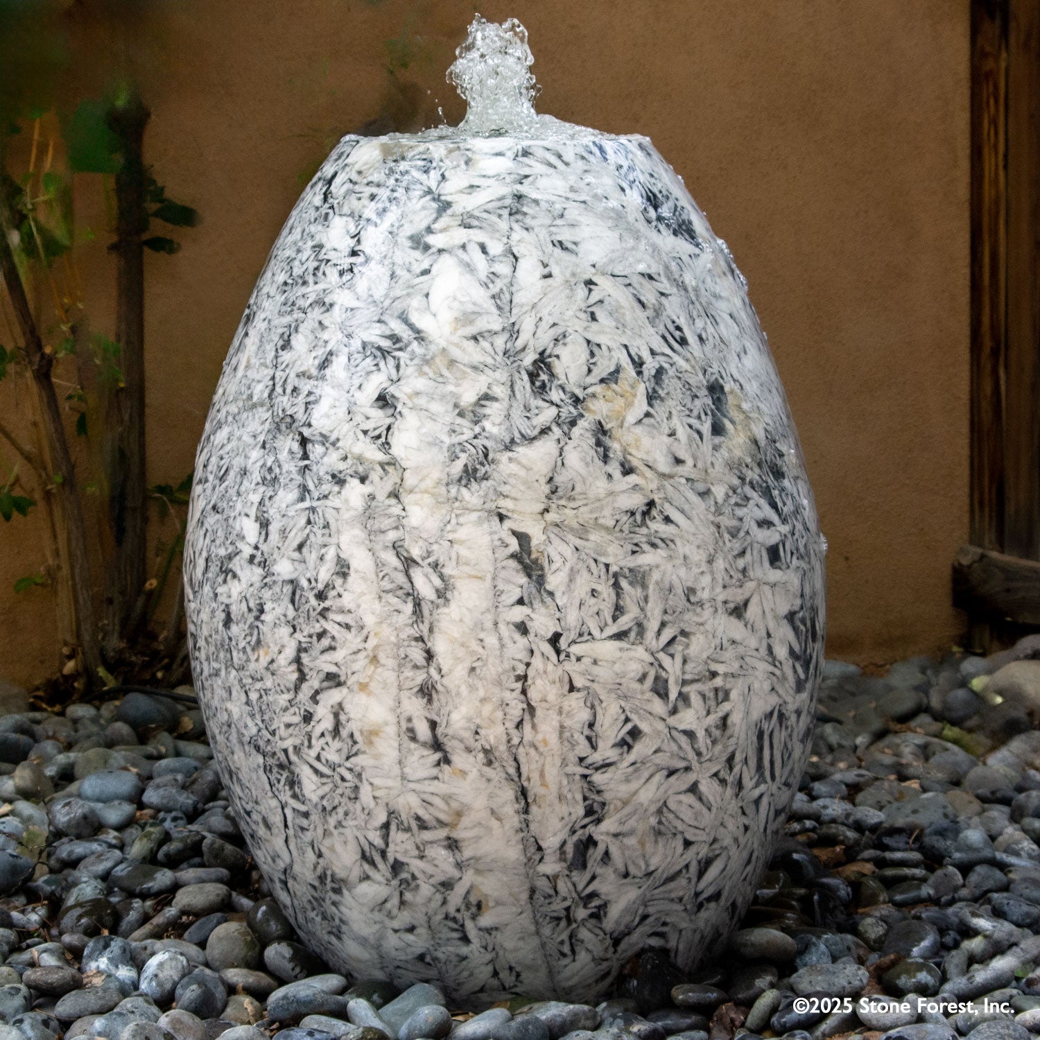 bamboo marble bulb fountain