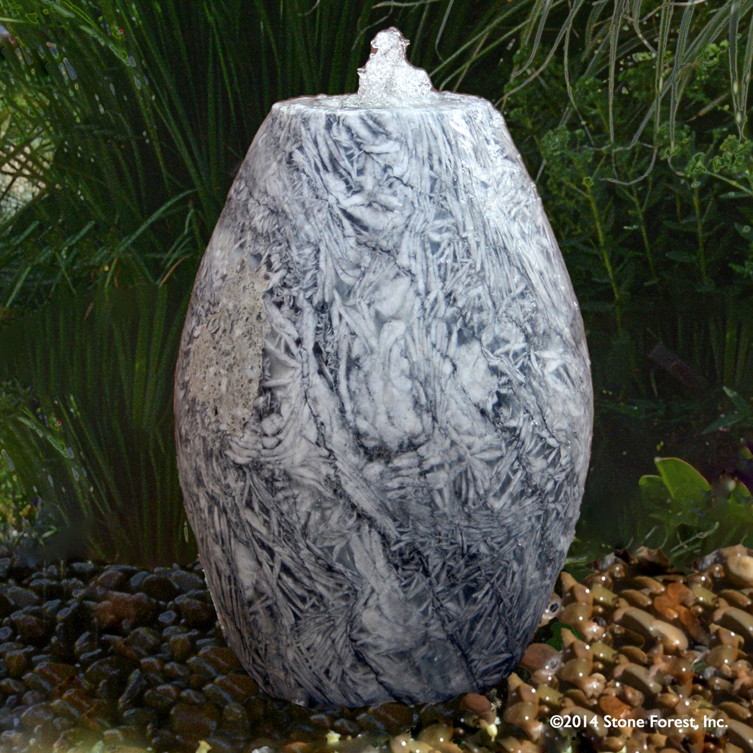 bamboo marble bulb fountain
