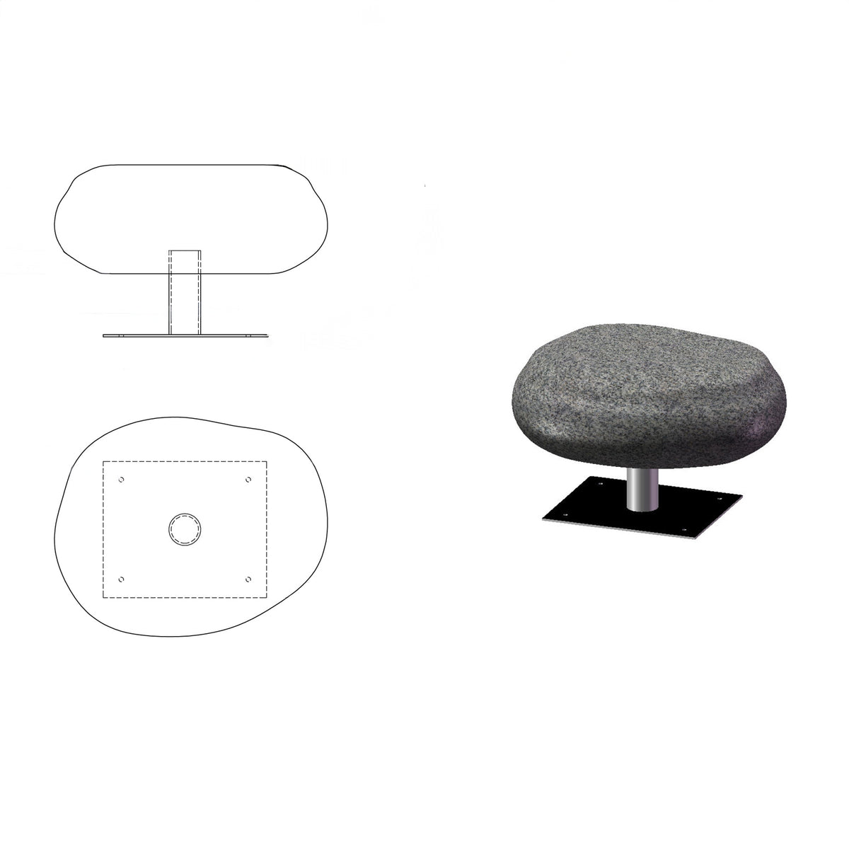 Iron Stand for Pebble Seat