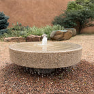 Old World Millstone Fountain in beige granite