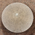 Overhead view of Old World Millstone Fountain in beige granite