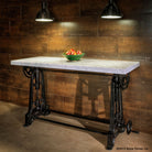 Industrial Console  Cast Iron and Marble