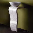 Wave Pedestal in carrara marble with the Urban Vessel sink.