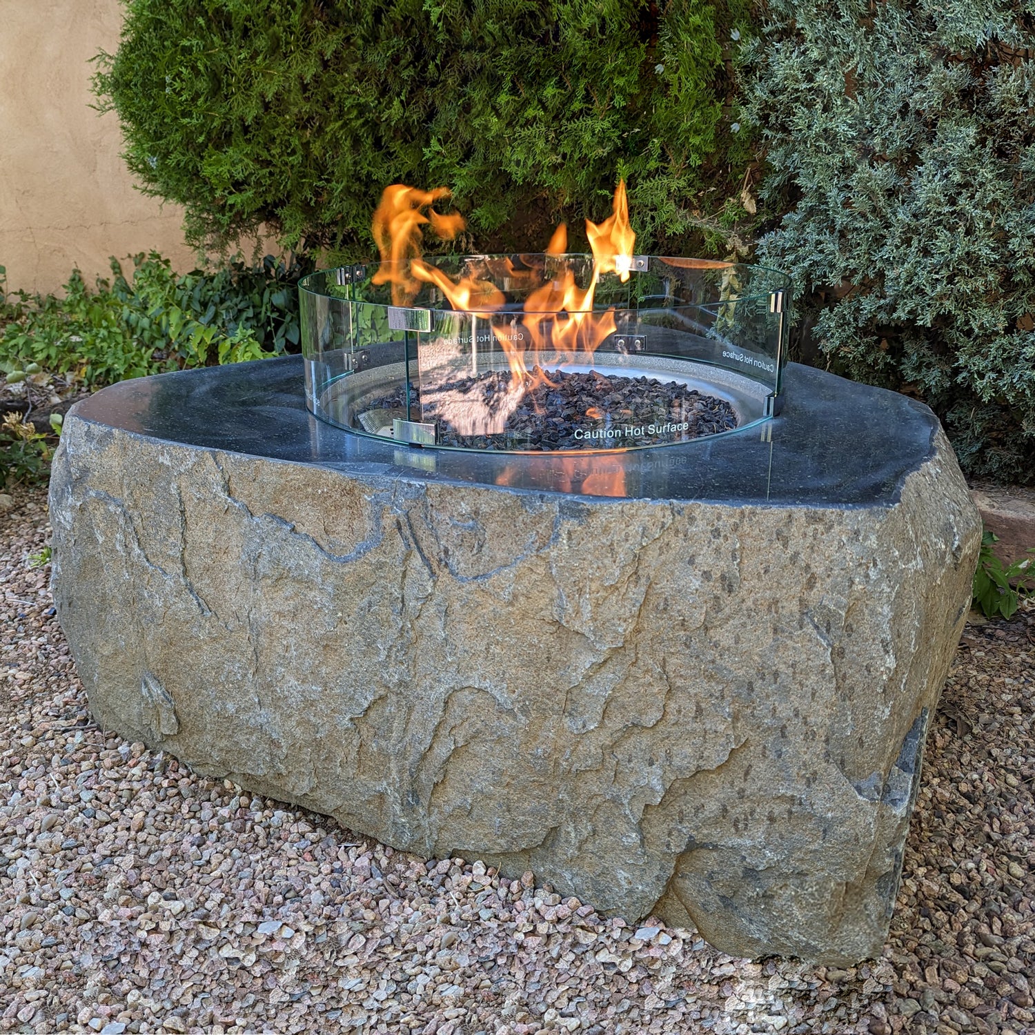 GLASS WIND GUARD-ROUND for fire pit