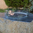 GLASS WIND GUARD-ROUND for fire pit